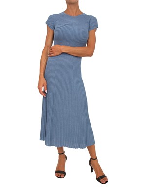 Abito Marella in maglia di viscosa blu con lurex in DONNA