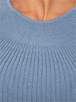 Abito Marella in maglia di viscosa blu con lurex in DONNA
