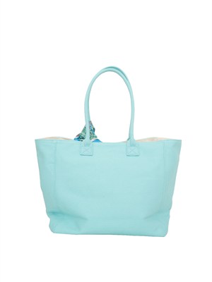 Borsa Liu Jo donna in cotone verde acqua con foulard in DONNA