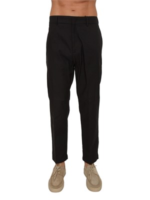 Pantaloni Paolo Pecora in misto cotone nero in UOMO