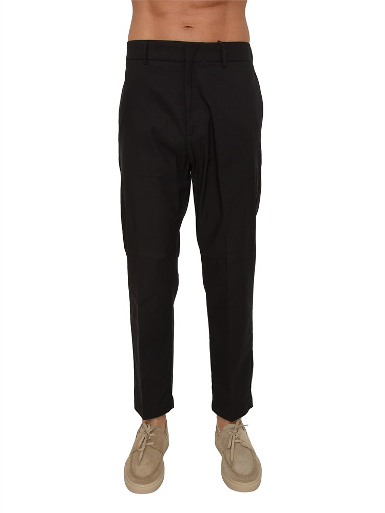 Pantaloni Paolo Pecora in misto cotone nero