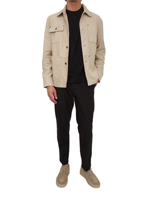 Pantaloni Paolo Pecora in misto cotone nero in UOMO