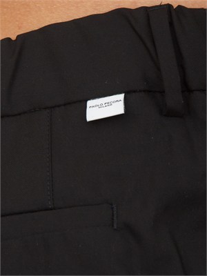 Pantaloni Paolo Pecora in misto cotone nero in UOMO