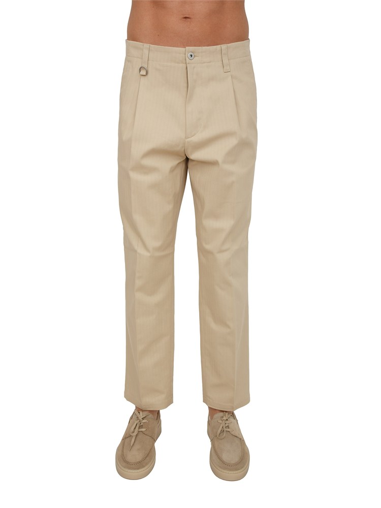Pantalone Utility Paolo Pecora in cotone beige