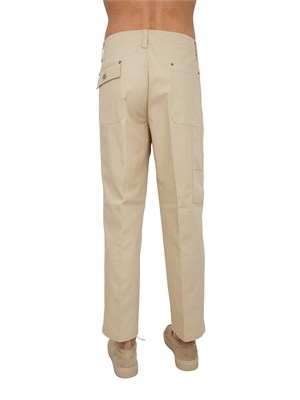 Pantalone Utility Paolo Pecora in cotone beige in UOMO