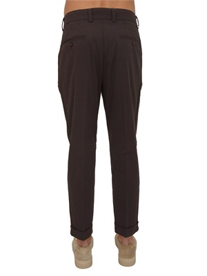 Pantaloni Paolo Pecora in cotone marrone in UOMO