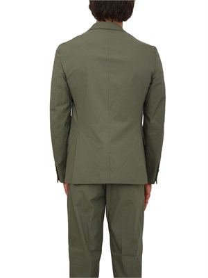 Giacca doppiopetto Paolo Pecora in misto cotone verde in UOMO