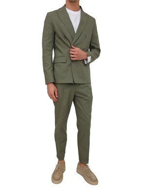 Pantaloni Paolo Pecora in cotone verde in UOMO