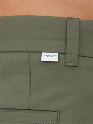 Pantaloni Paolo Pecora in cotone verde in UOMO