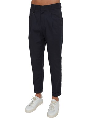 Pantaloni Paolo Pecora in cotone blu in UOMO