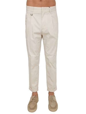 Pantaloni Paolo Pecora in cotone avorio in UOMO