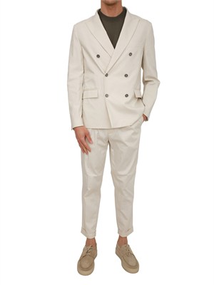 Pantaloni Paolo Pecora in cotone avorio in UOMO