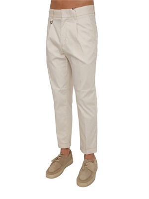 Pantaloni Paolo Pecora in cotone avorio in UOMO