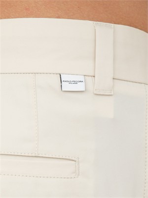 Pantaloni Paolo Pecora in cotone avorio in UOMO