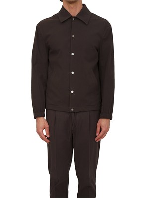 Giacca camicia Paolo Pecora in cotone marrone in UOMO