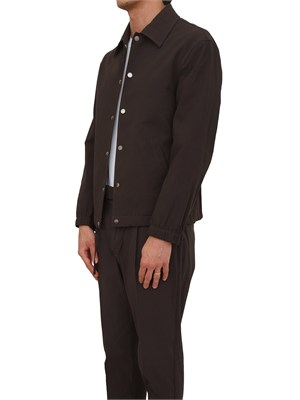 Giacca camicia Paolo Pecora in cotone marrone in UOMO