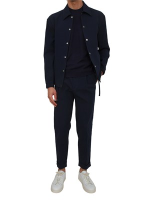 Giacca camicia Paolo Pecora in cotone blu in UOMO