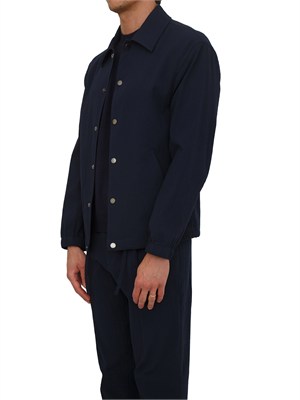 Giacca camicia Paolo Pecora in cotone blu in UOMO