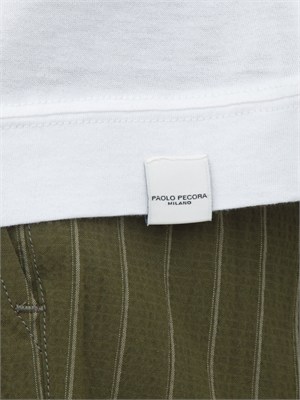 T-Shirt Paolo Pecora in cotone bianco in UOMO