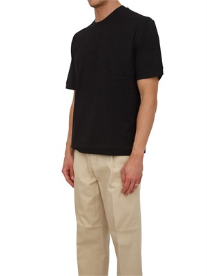 T-Shirt Paolo Pecora in cotone nero in UOMO