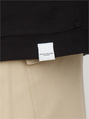 T-Shirt Paolo Pecora in cotone nero in UOMO