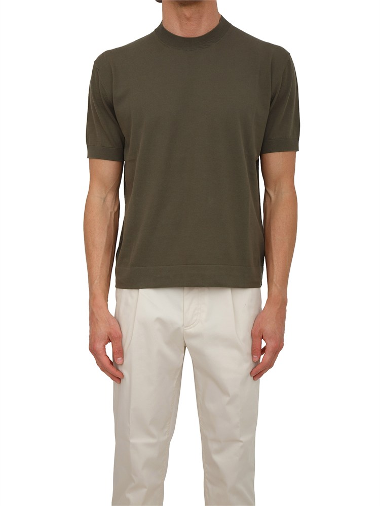 T-shirt Paolo Pecora in maglia di cotone verde