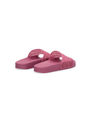 Ciabatte Liu Jo donna fuxia con maxi fascia logo all over in DONNA