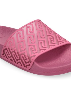 Ciabatte Liu Jo donna fuxia con maxi fascia logo all over in DONNA