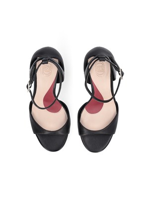 Sandali Liu Jo in pelle nera con tacco a spillo in DONNA