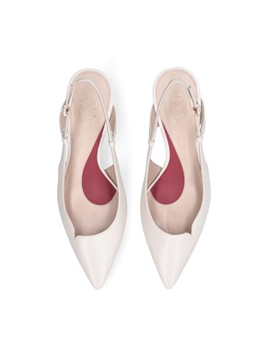 Slingback Liu Jo in pelle bianco avorio in DONNA