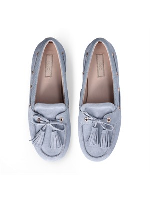 Mocassini Liu Jo donna in pelle suede celeste in DONNA