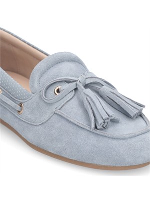 Mocassini Liu Jo donna in pelle suede celeste in DONNA