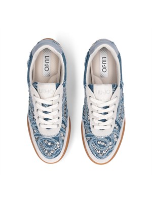 Sneakers Liu Jo donna in denim con glitter e gioielli in DONNA