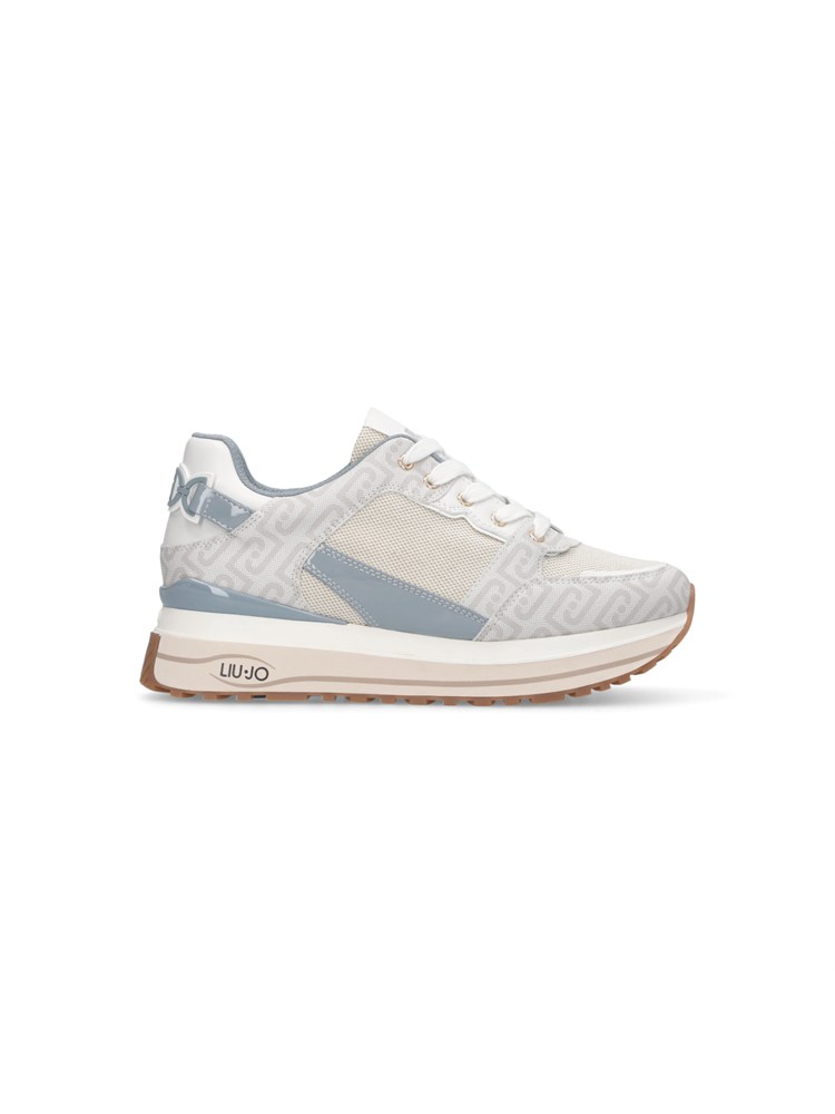 Sneakers Liu Jo donna avorio con logo jacquard all over