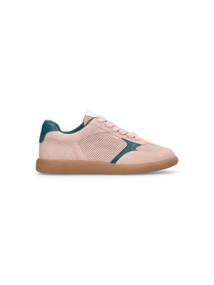 Sneakers Liu Jo donna in suede traforato rosa e dettagli pelle in DONNA