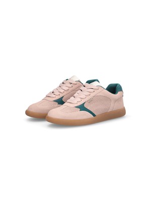 Sneakers Liu Jo donna in suede traforato rosa e dettagli pelle in DONNA