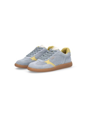 Sneakers Liu Jo donna in suede traforato azzurro e dettagli pelle in DONNA