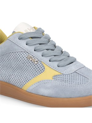 Sneakers Liu Jo donna in suede traforato azzurro e dettagli pelle in DONNA