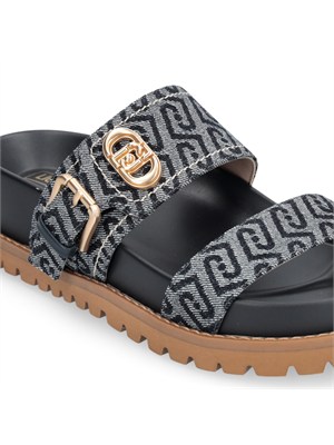 Sandali Liu Jo donna in tessuto blu jacquard all over in DONNA