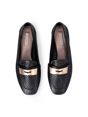 Mocassini Liu Jo donna in pelle traforata neri in DONNA