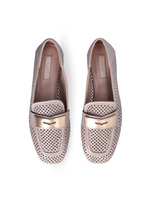 Mocassini Liu Jo donna in pelle traforata taupe in DONNA