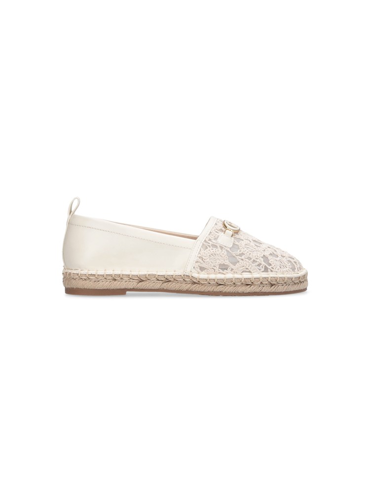Espadrillas Liu Jo donna in tessuto cipria con pizzo e logo