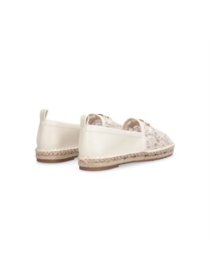 Espadrillas Liu Jo donna in tessuto cipria con pizzo e logo in DONNA