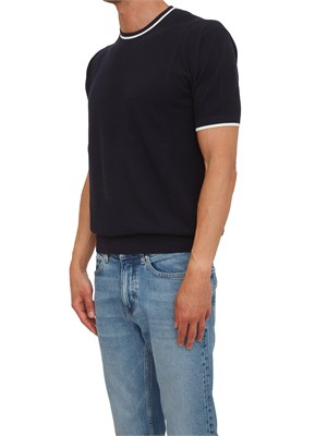Maglia blu Paolo Pecora in cotone in UOMO