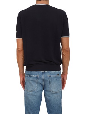Maglia blu Paolo Pecora in cotone in UOMO