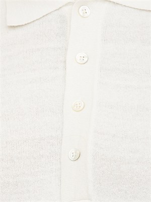Polo bianca Paolo Pecora in cotone rasato in UOMO
