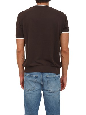 Maglia marrone Paolo Pecora in cotone in UOMO