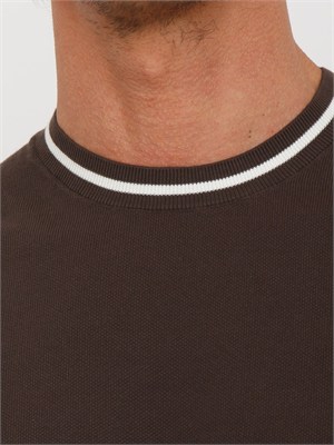 Maglia marrone Paolo Pecora in cotone in UOMO