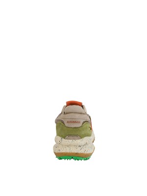 Chacrona Linen Satorisan in lino tortora e pelle multicolor in UOMO