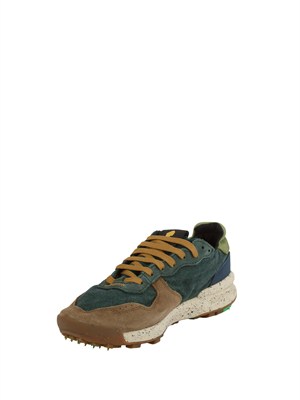 Chacrona Linen Satorisan in lino verde e pelle multicolor in UOMO